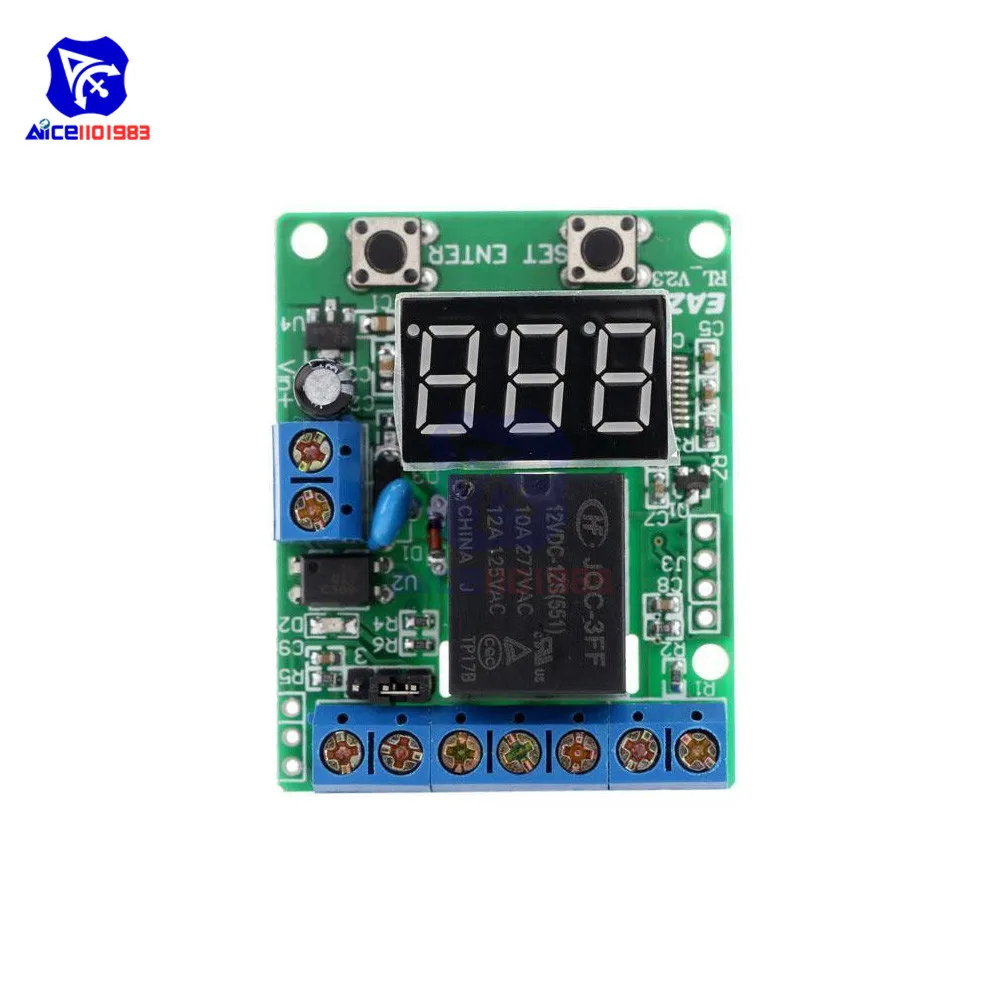 Diymore светодиодный реле дисплея МОДУЛЬ переключателя Управление доска Напряжение