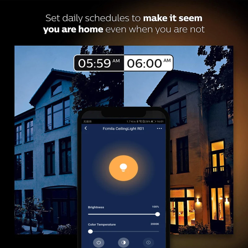 Умная Лампа B22 E27 E26 с Wi Fi светодиодная лампа функцией управления умным домом Alexa