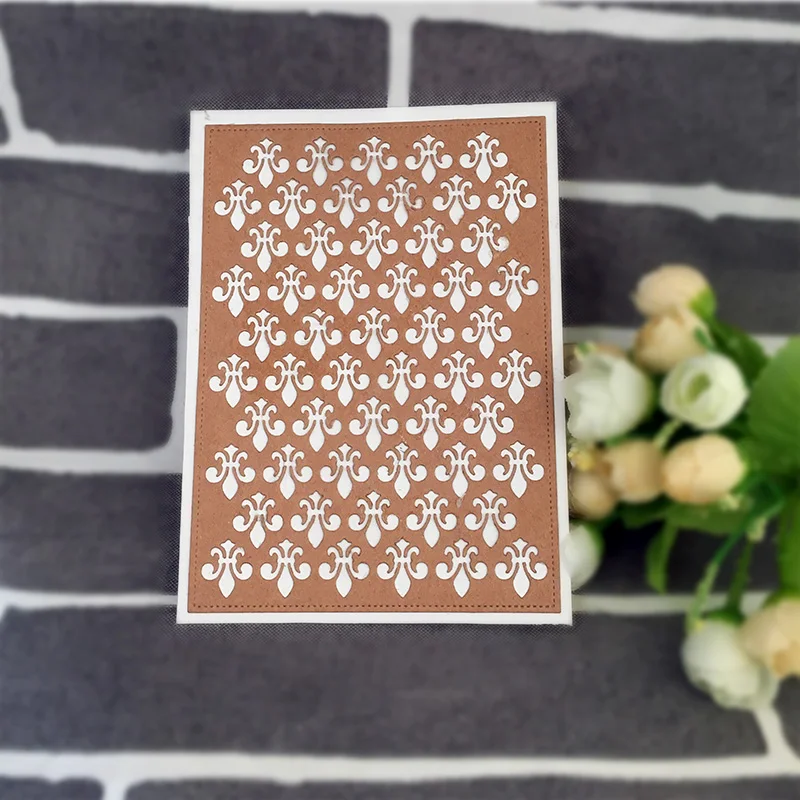 Фон с цветами лилии металлические Вырубные штампы трафареты для рукоделия