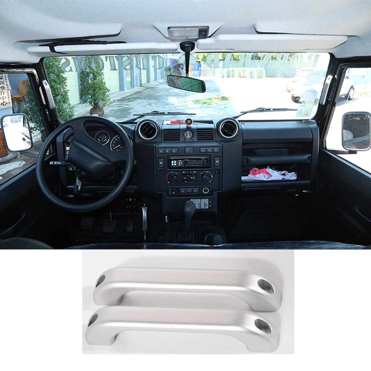 

Алюминиевая ручка для Land Rover Defender 110 Land Rover Defender 90, серебристые аксессуары для салона автомобиля, 2 шт.