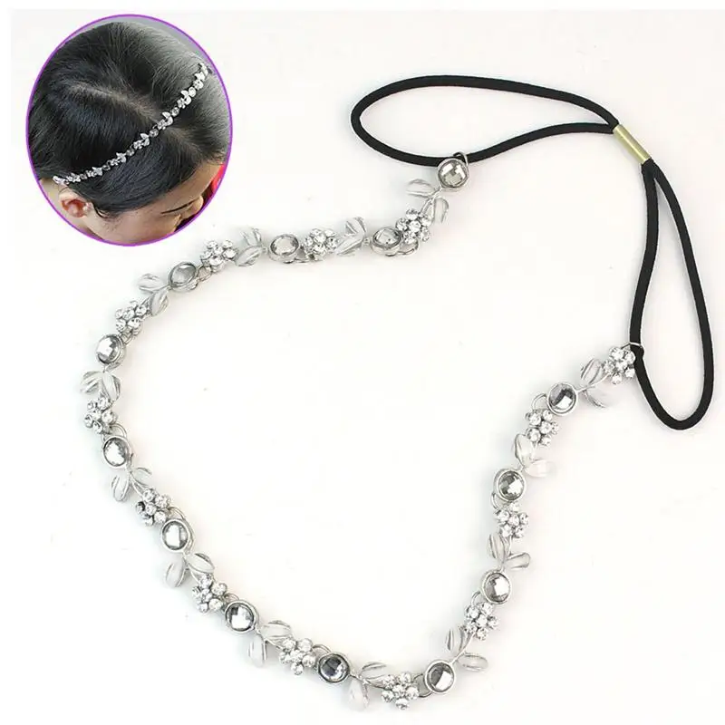 Стразы для женщин и девочек украшенные листьями ободок волос/головной