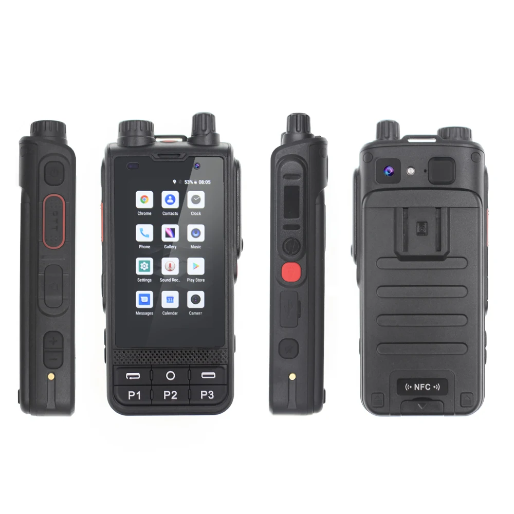 anysecu 4g network radio android 8 1 unlock ltewcdmagsm poc radio 4200mah walkie talkie work with real ptt zello free global shipping