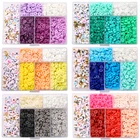 6 мм плоские круглые полимерные глины акриловые буквы разделительные бусины для женских ожерелий серьги ювелирные изделия, изготовление браслетов 1160 шт.кор.