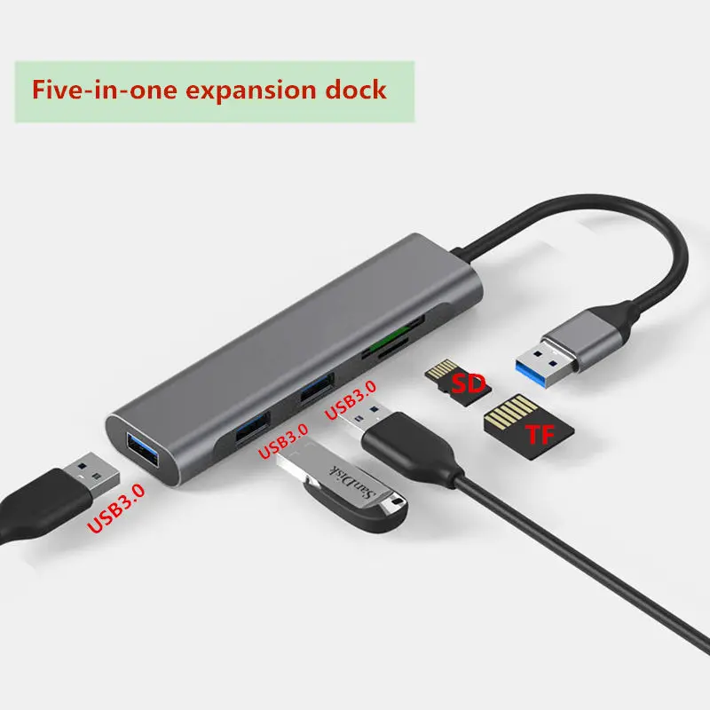 Многофункциональная Тип-C интерфейс концентратор HDMI USB3.0 SD карты памяти для Apple huawei Mac Book Xiaomi Тетрадь Коврики 10 Pro samsung S8 9 - Цвет: combination 4