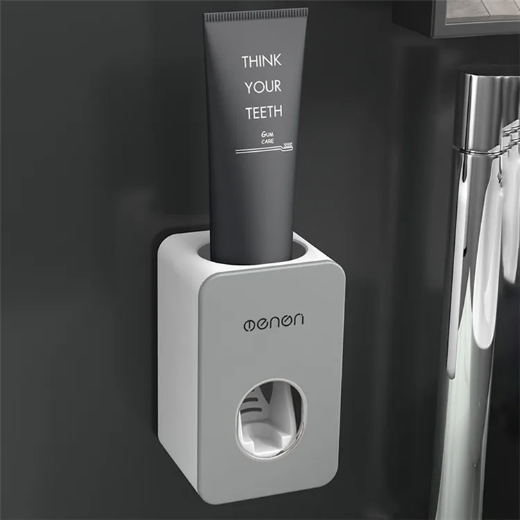 Gray Extruder FLSLHS Магнитный адсорбционный держатель для зубной щетки перевернутая чашка настенное крепление Ванная комната моющее средство полка для ванной аксессуары набор - Цвет: Gray Extruder