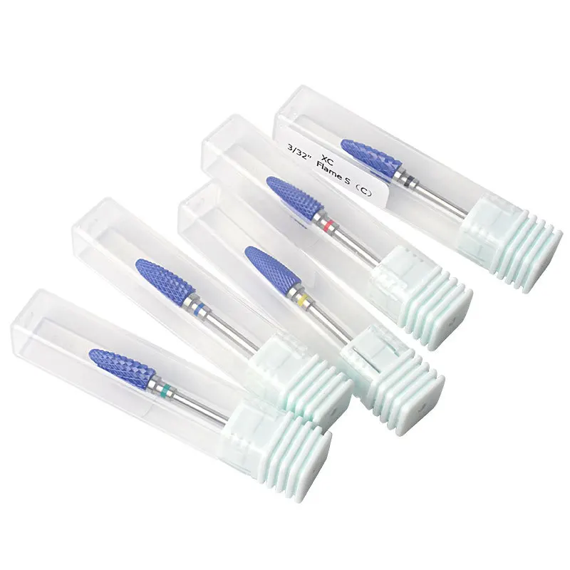 5 шт./компл. синие керамические фрезы для ногтей электрические цилиндрические
