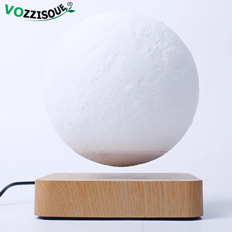 저렴한 뜨거운 판매 창조적인 3D 인쇄 자기 부상 달 밤 빛 회전 LED 부동 램프 홈 장식, 드롭 쇼핑