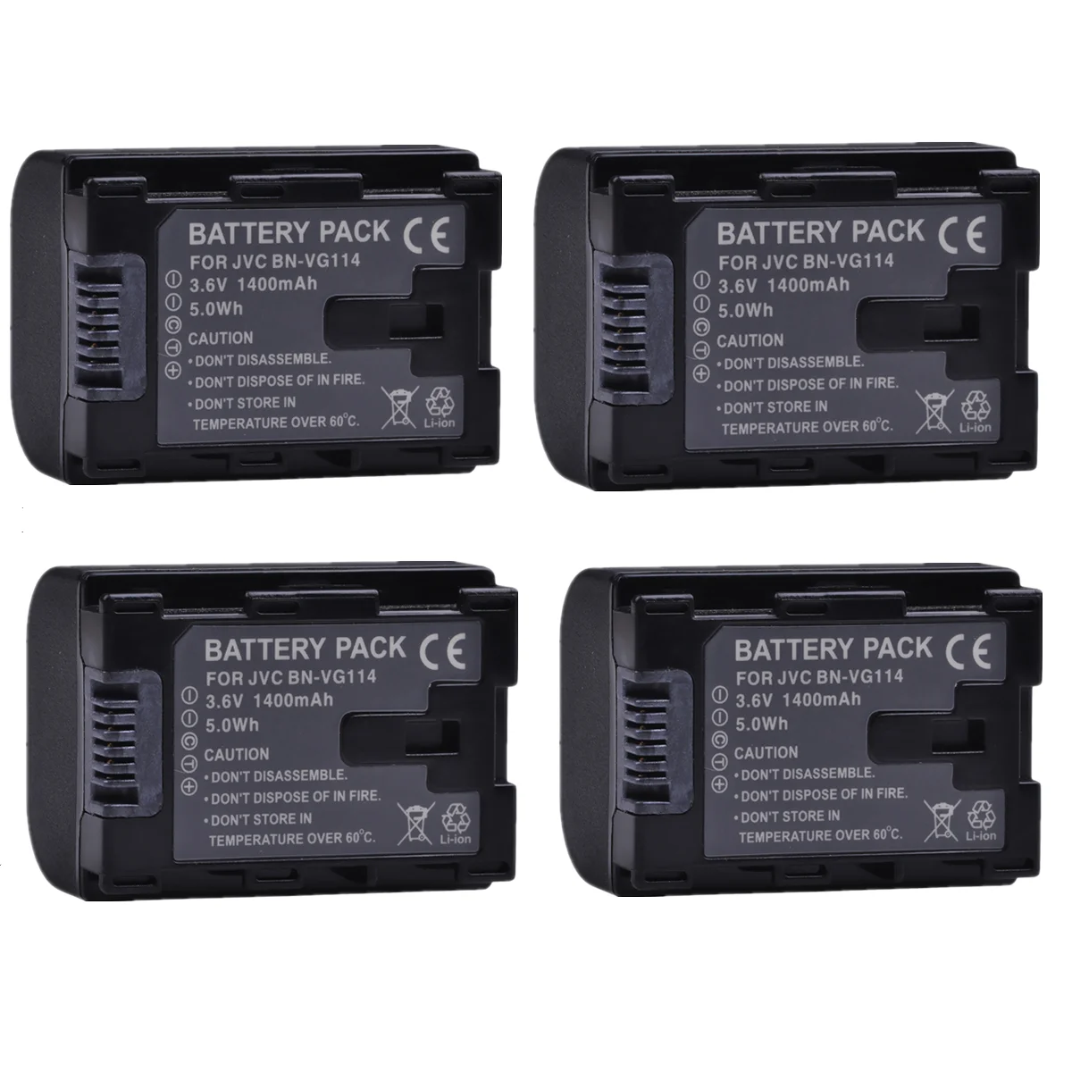 

1400mAh BN-VG114 VG114 BN VG114 Battery+LCD USB Charger for JVC BN-VG107 BN-VG107U BN-VG108U BN-VG108E BN-VG114U BN-VG114US