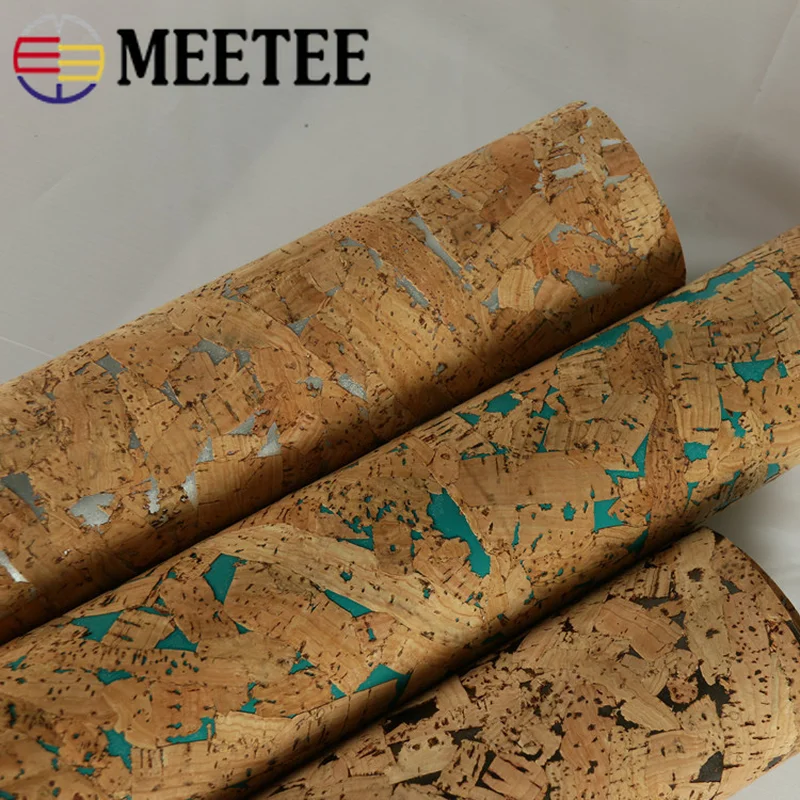 Meetee x см 1 мм Толстая натуральная пробковая ткань из искусственной кожи с принтом