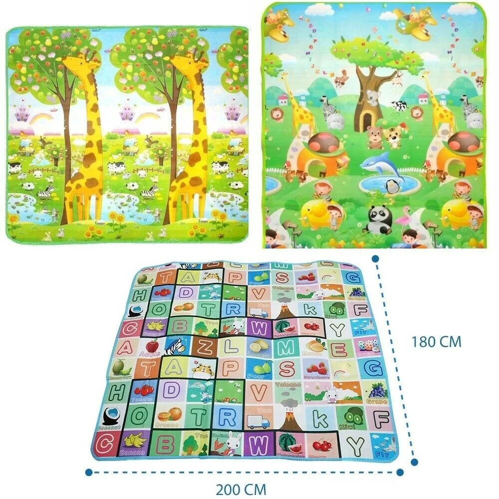 

Baby Mat 2 Sided Educational Soft Foam Play Carpet Kids 200X180cm *HIGH QUALITY*