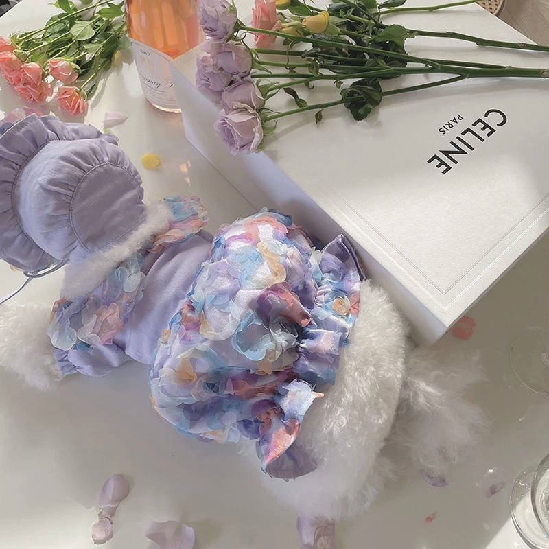 

Fashion New Gradient Color Mesh Bichon Teddy Puppy Dog Skirt Bubble Cute and Breathable Pet Comfortable Soft Clothes