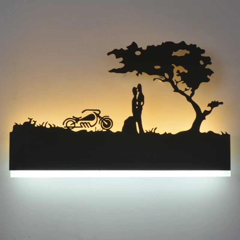 Акриловый креативный современный светодиодный настенный светильник 12 Вт для