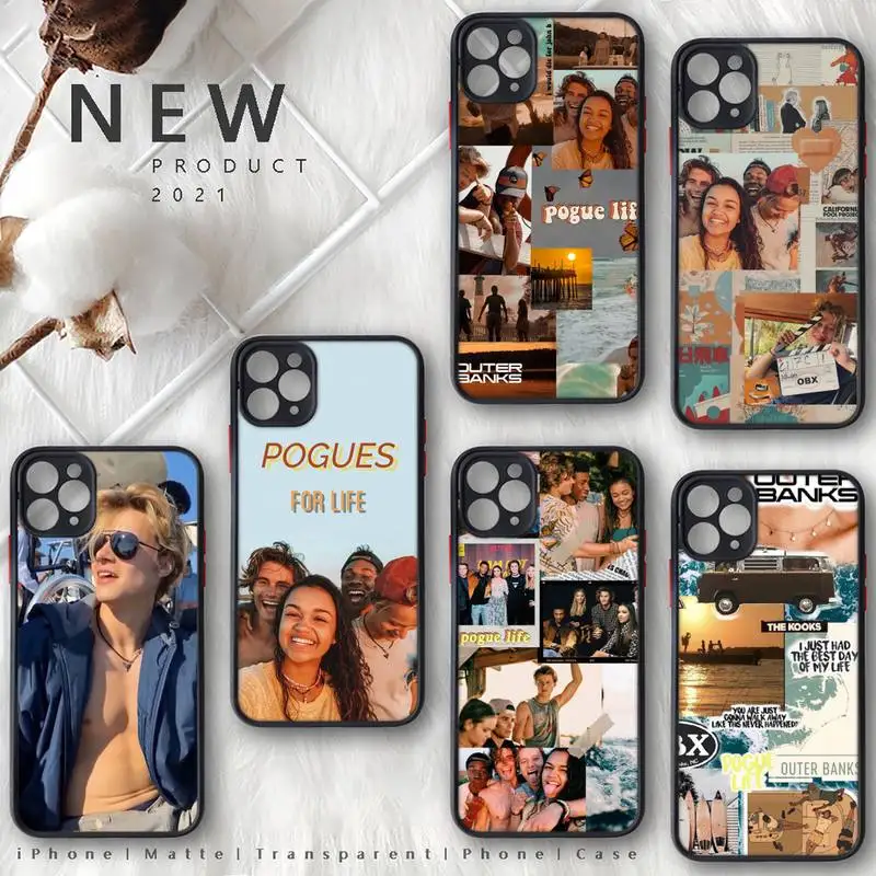 

Outer Banks Livin The Pogue Life Phone Case Matte Transparent for iphone 11 12 pro mini XS XR X max 7 8 plus TPU Soft TPU coques