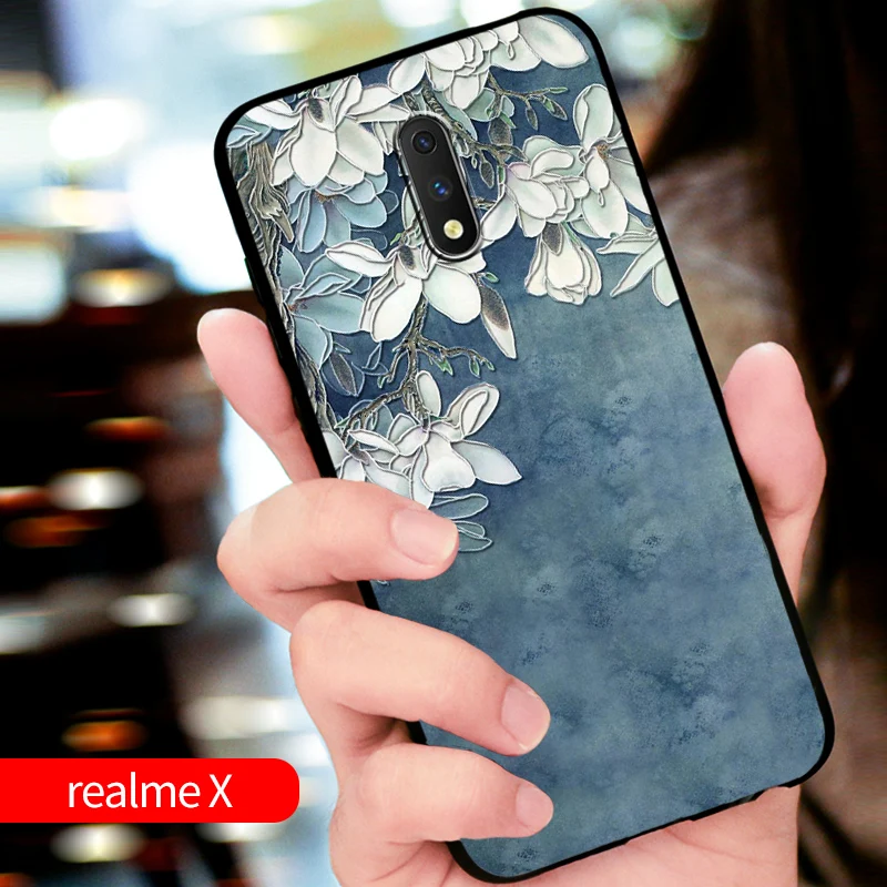 Чехол realmeX с тиснением в винтажном Восточно-Азиатском китайском и японском стиле