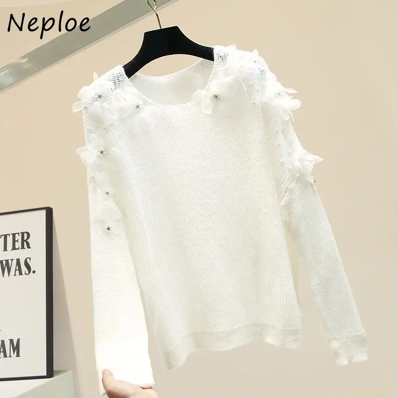 Осень-зима 2022 новый вязаный Топ Neploe женские свитера с круглым вырезом и