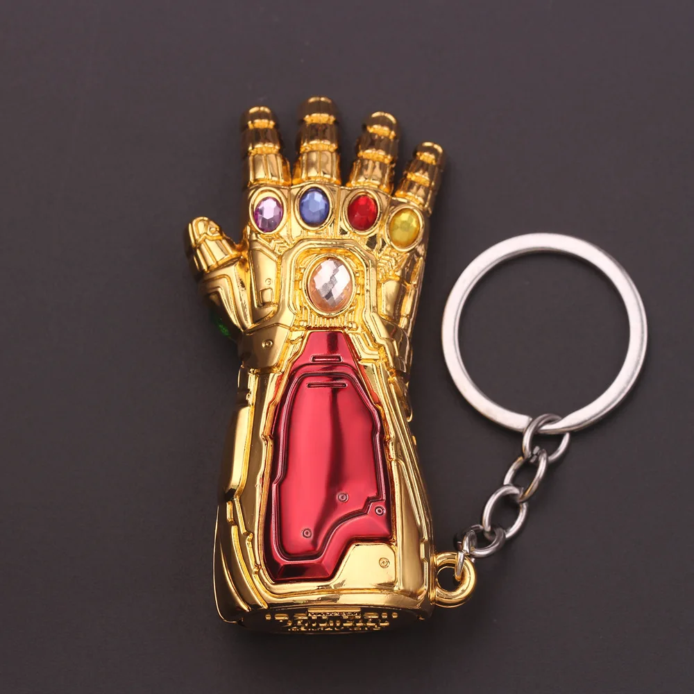 10 шт./лот серии Marvel Мстители 4 бесконечные перчатки брелок Железный человек Брелоки для ключей с рукой бесконечные Военные перчатки Таноса игрушки брелоки