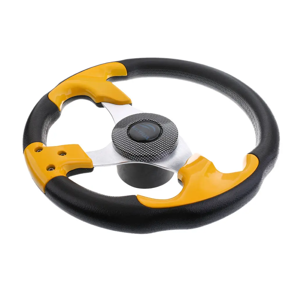 

Boat 12.4'' 315 mm Steering Wheel 3/4'' Tapered Shaft Adapter 3 Spoke Non-directional 3 Spoke Steering Wheel For Vessels/Yacht