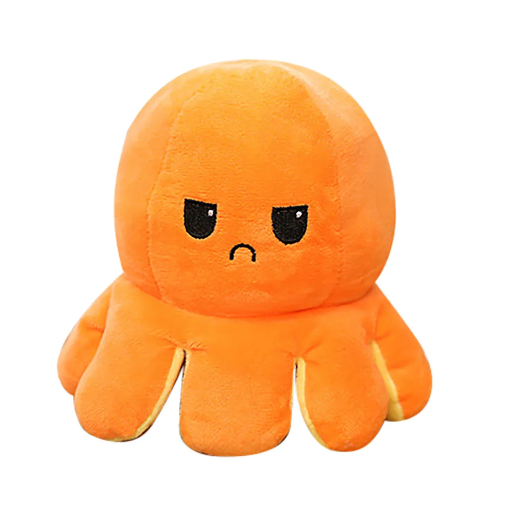 

Octopus Plush Toy mood octopus With Two Faces Flip Pp Cotton Stuffed Soft Funny Octopus Christmas Gifts For Chirdren And Dog Pet