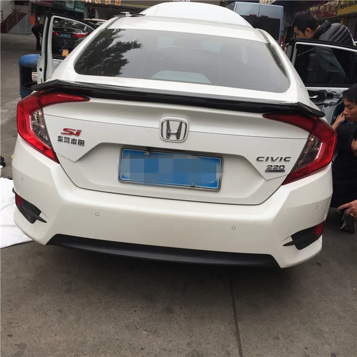 Задний спойлер для 16 Civic задний материал заднее крыло автомобиля без цвета Honda