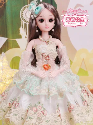 as picture 60 см, 1/3 BJD, кукла с принцессой, аксессуары для одежды, 20 подвижных шарнирных кукол, свадебное платье, игрушки для девочек, подарок AT35 - Цвет: as picture