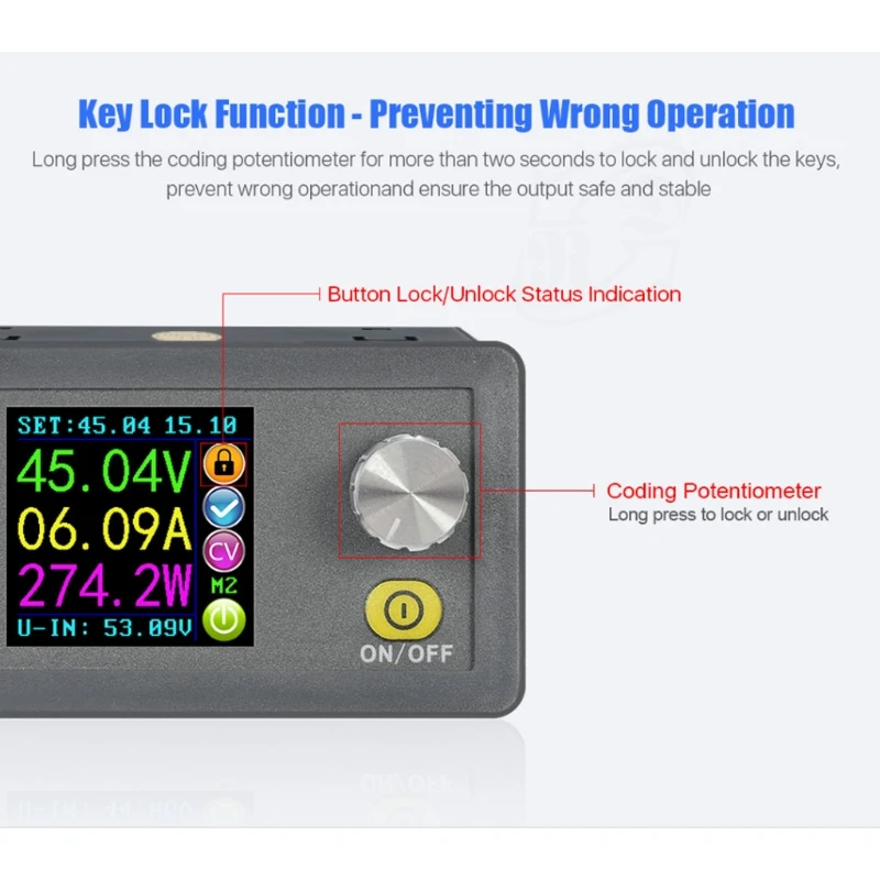 

DPS5020 USB and Bluetooth Communication 50V 20A Constant Voltage Current Power Supply Module Voltage Converter