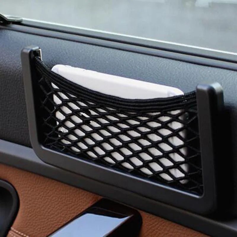15x8cm Auto Storage Organizer Mesh Net Bag Holder Interior Accessories Car Seat Back Stowing Tidying 5Pcs/lot | Автомобили и