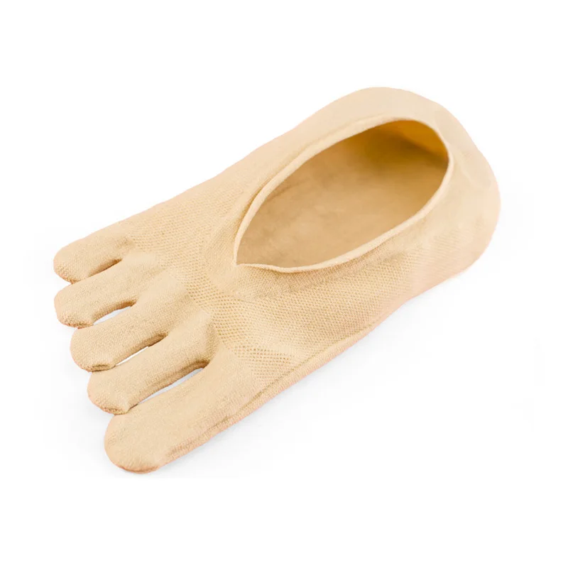 Летние носки с пятью пальцами сетчатые до щиколотки новинка белые черные