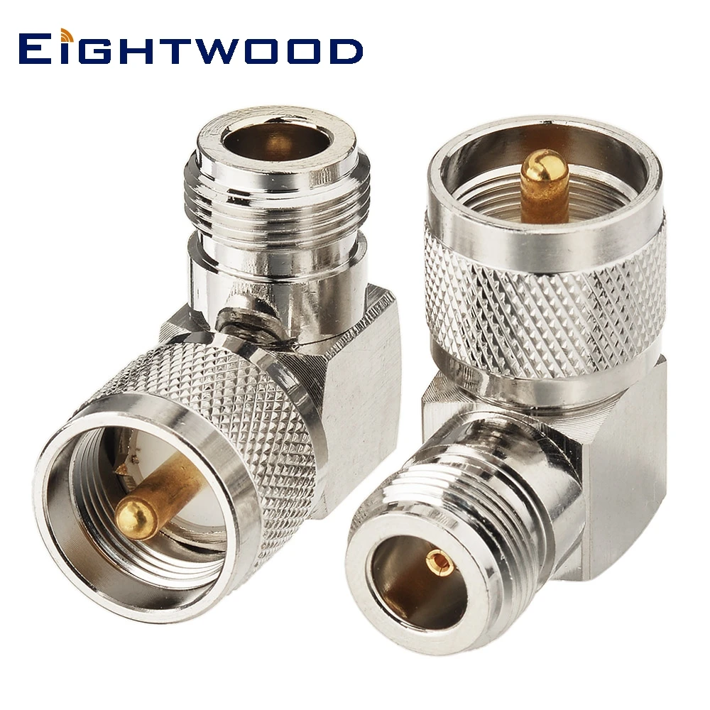 Eightwood 2 шт. Автомобильная Радио Антенна N к UHF радиочастотный коаксиальный адаптер