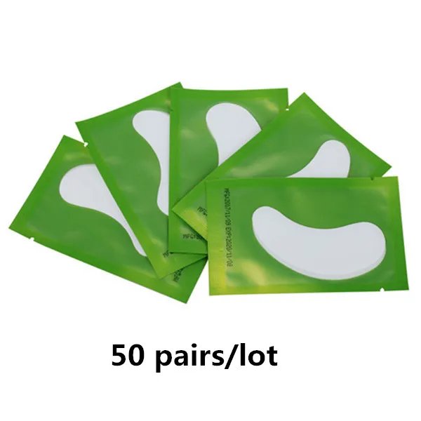 50 Green 50/100 шт. под окуляры для наращивания ресниц под накладки под глаза для прививки ресниц патчи инструменты - Цвет: 50 Green