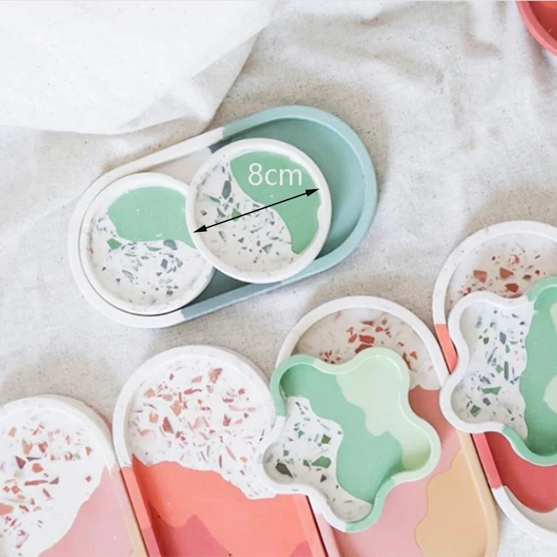 Круглая квадратная форма для бетонных подставок подсвечник хранения ювелирных