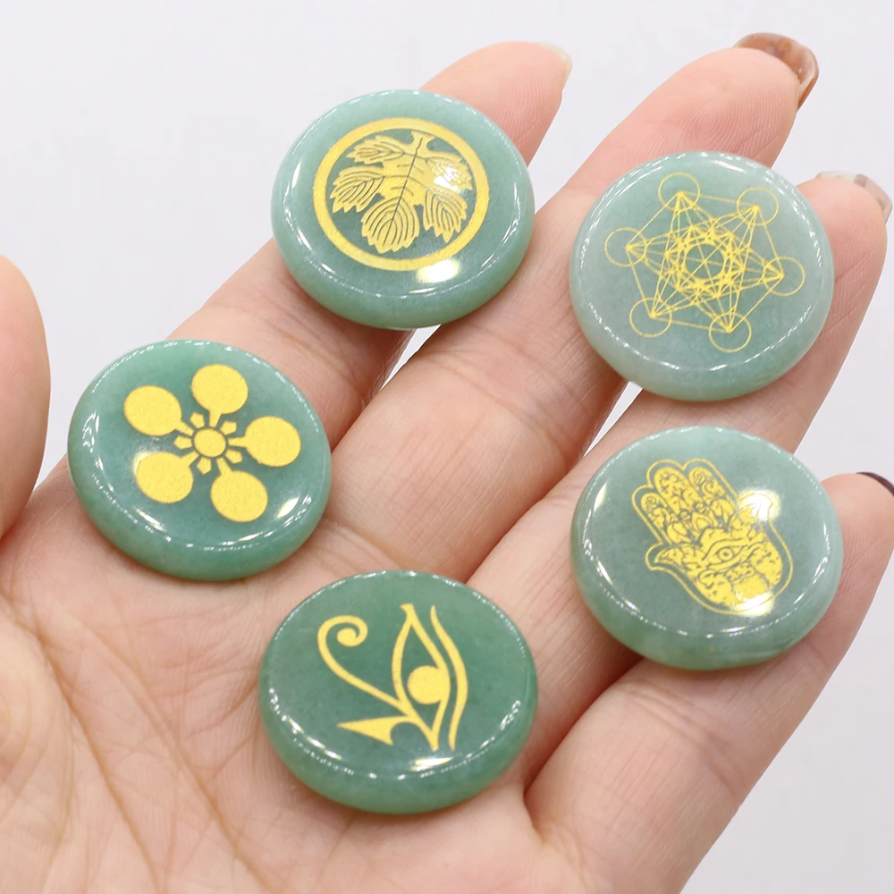 

5pcs Natural Non-porous Stone Aventurine Reiki Healing Religion Clover Maple Leaf Multidimensional Tatlon Cube Mafati Palm Gems