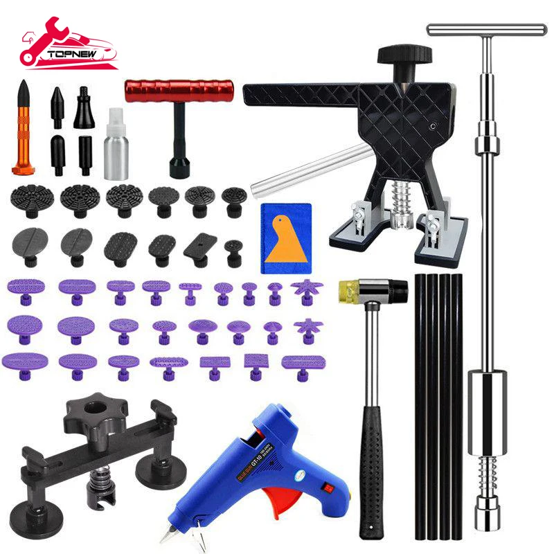 melhor Paintless Dent Repair Removedor Kit Ferramenta De Remoção Do Dente Carro Profissional Ferramentas Removedor Ponte Extrator T Extrator Cola Quente Torneira Para Baixo Kits