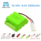 Аккумулятор 8,4 в, 3000 мА  ч, AA, nimh, перезаряжаемый, для радиоуправляемой машины, лодки, пистолета, освещения, игрушек с дистанционным управлением, электрических игрушек, 8,4 в, 3000 мА  ч