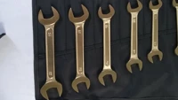 non sparking 11pcs beryllium copper alloy double open end wrench set