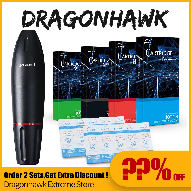 Профессиональный набор тату ручек роторные машинки картриджи иглы разных