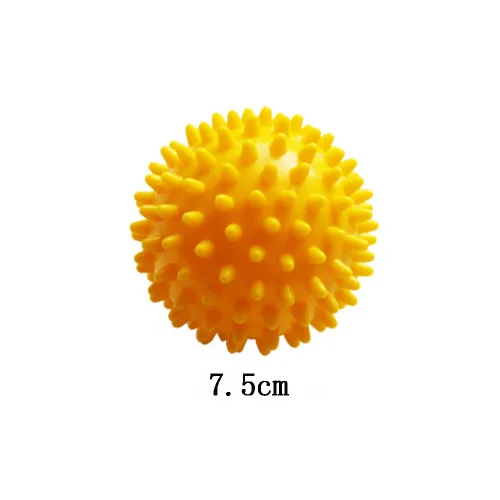 7.5cm Yellow Массажный Ежик колючий мяч антистрессовые игрушки шарики для детей Детские триггер точка Спорт Фитнес сенсорные игрушки для детей с синдромом аутизма 7,5-9 см - Цвет: 7.5cm Yellow