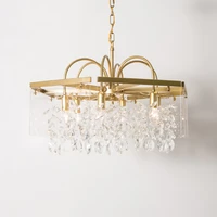 american country crystal chandelier gold lighting for living dining room bedroom hanging lustre fixture new lamp ac 110 220v