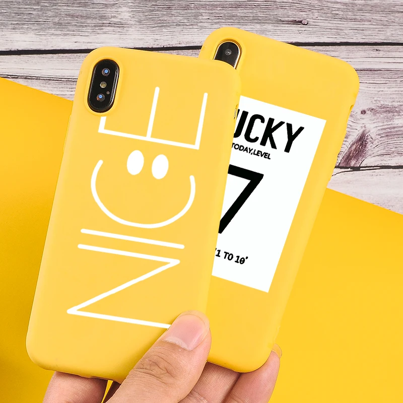 Чехол карамельного цвета для телефона iPhone X XS Max XR симпатичный чехол с надписью и