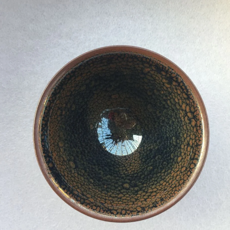 

JZ0151 China Tea Cup Ancient Style Tenmoku Tea Bowl Fish Scale Glaze Ceramic Cup Tea Ceremony Espresso Coffee Mug /JIANZHAN
