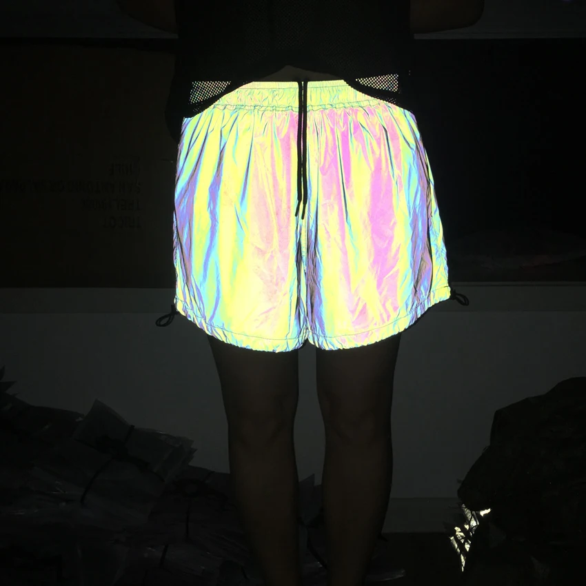 Дышащие женские светоотражающие шорты с сеткой и подкладкой Summe яркие