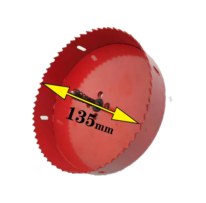 135mm Оптовые продажи 15-150 мм биметаллические Кольцевые пилы для дерева долото для обработки металла резки металла стали алюминия железа дерева Ручные инструменты - Цвет: 135mm