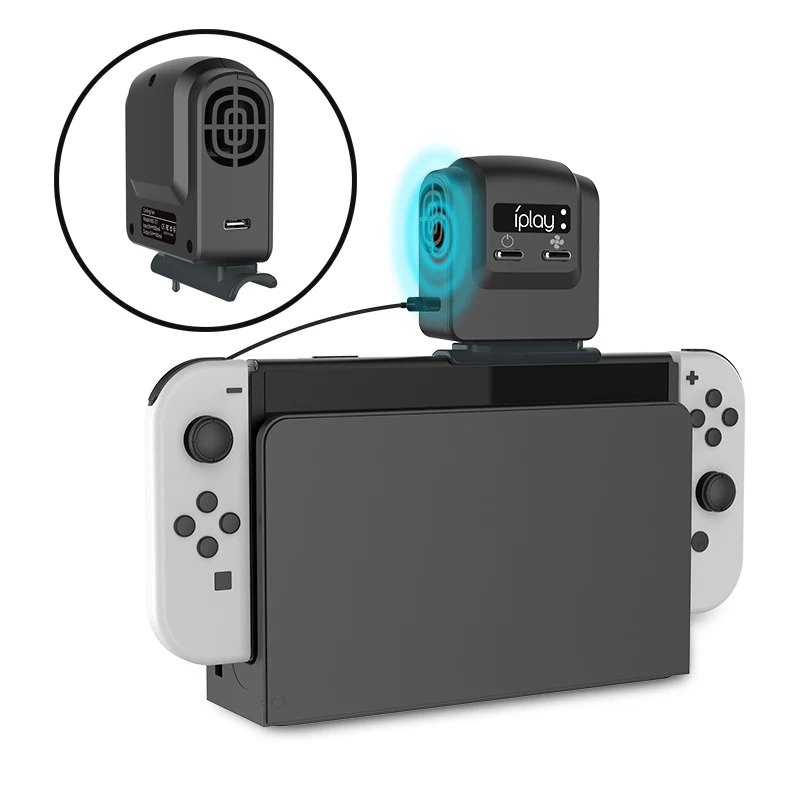 for Nintendo Switch OLED Model Host Based Cooling Fan Game Console Cooler Radiator Wind speed adjustment Game Accessories