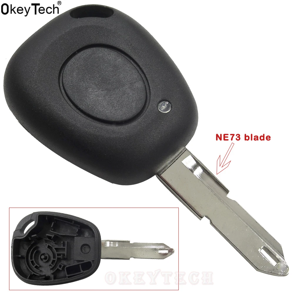 

Remote Control Car Key Case Shell For Renault Megane Scenic Laguna Espace Clio 1 Button Uncut NE73 Blade Replacement Car Cover