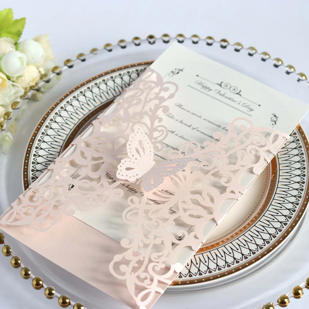 10 шт. обложка + внутренняя страница конверт бумага с вырезом в виде бабочки