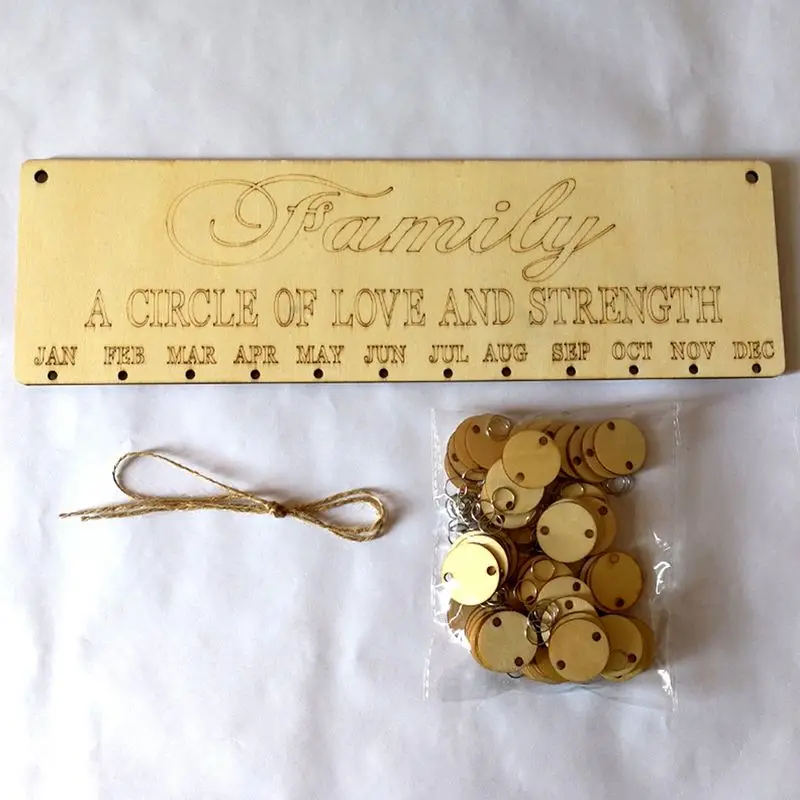 Деревянная доска с календарем на день рождения DIY знак специальная датами для