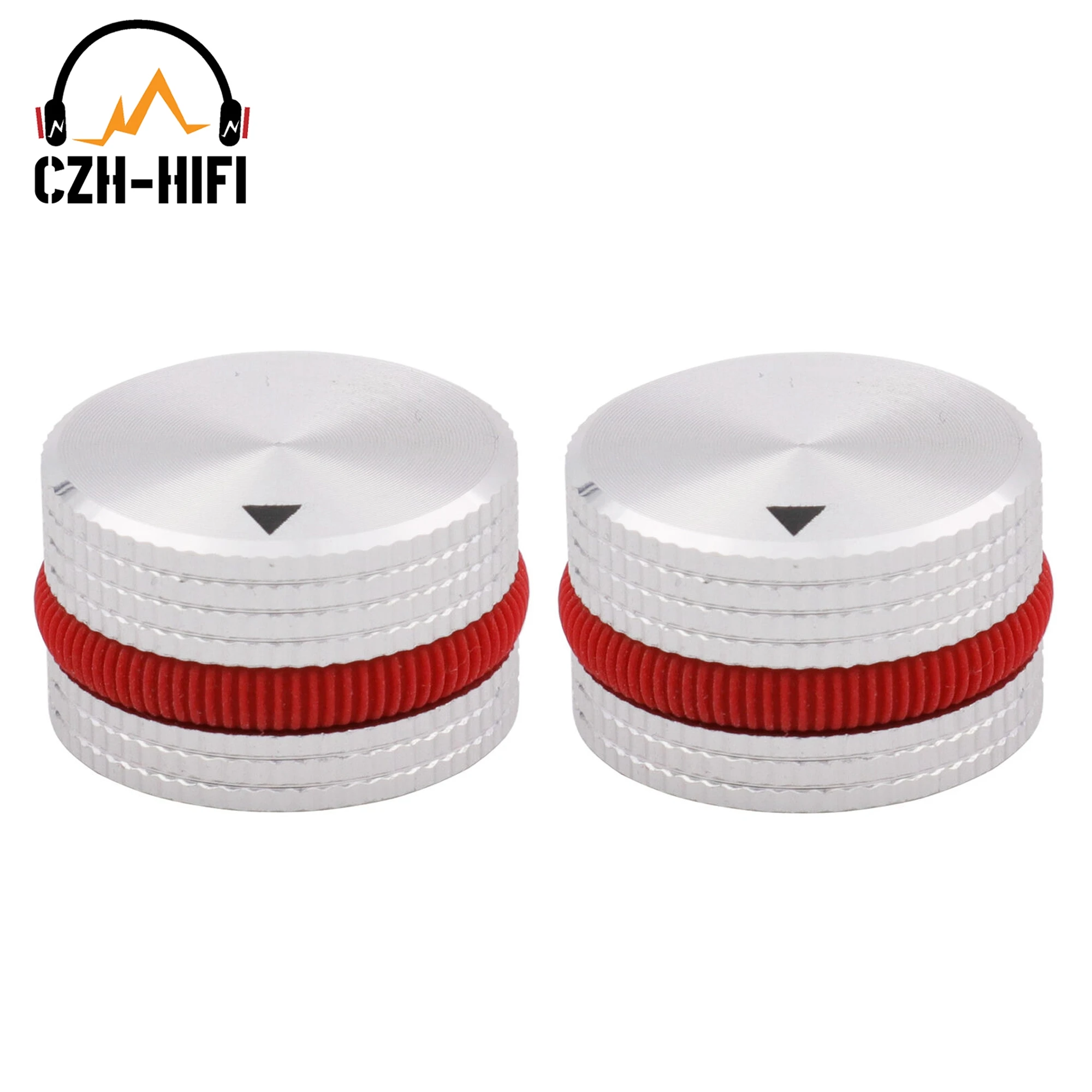 2 шт. аудио регулятор громкости Серебряный анодированный CNC обработанный Твердый