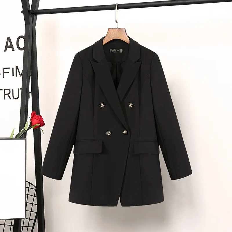 

Casual Spring Women Pant Suits Notched Collar Blazer Jacket Pencil Pant Autumn Female Suit Autumn high quality Plus Size 5XL