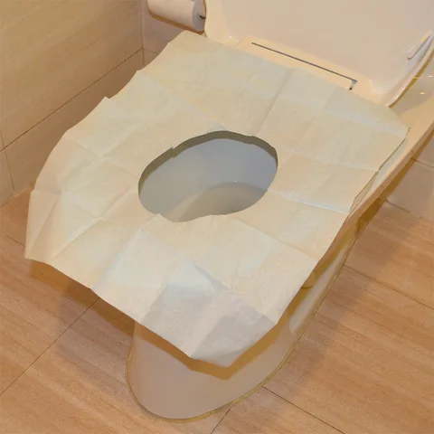 10 шт./упаковка, одноразовое покрытие на сиденье унитаза ковриков для туалета, бумажный подкладка для путешествий аксессуаров для кемпинга