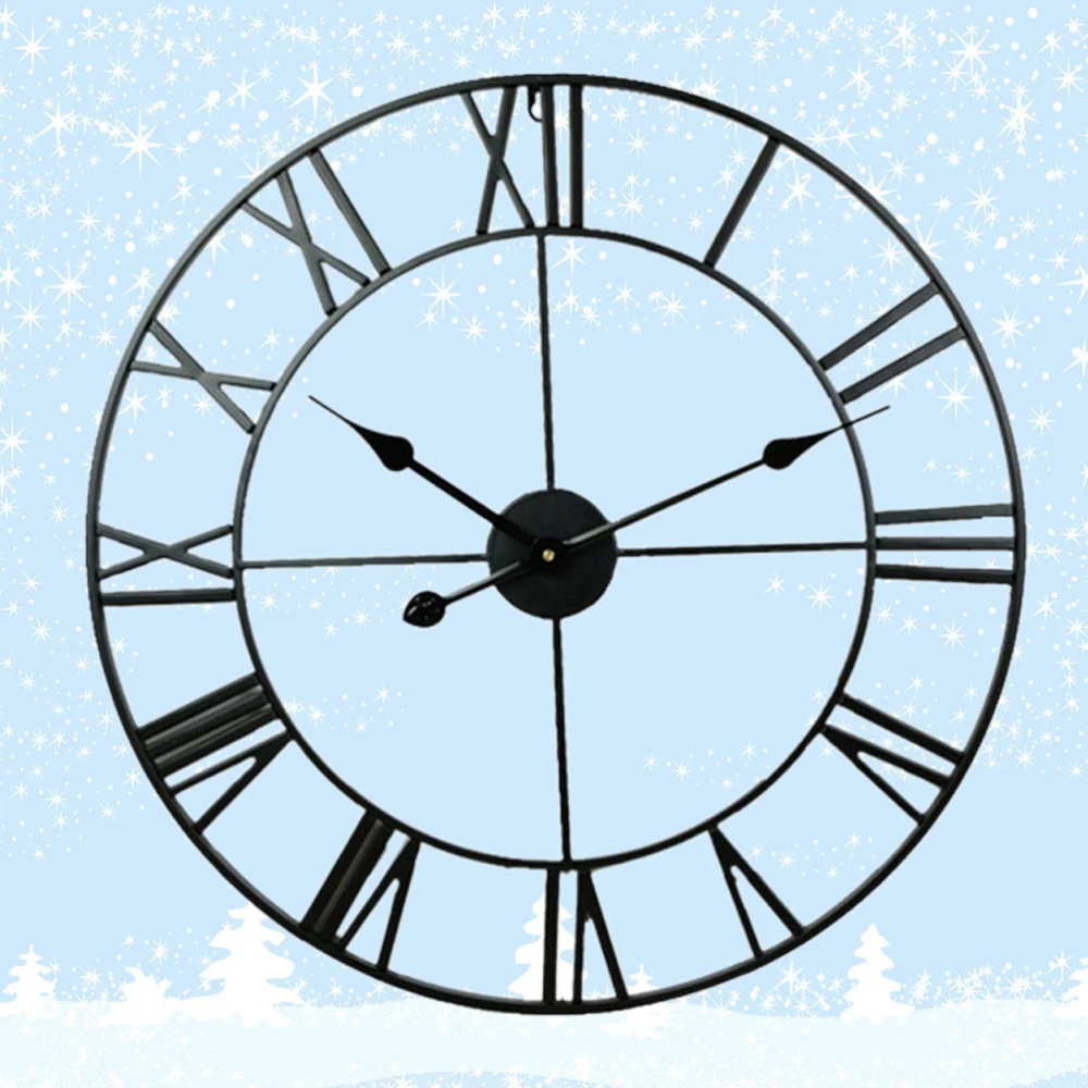 

Iron Silent Wall Clock Simple Wall Clock Decor Home Decorative Wall Clock Living Room Wall Clock (Golden Embryo Golden Stitches)