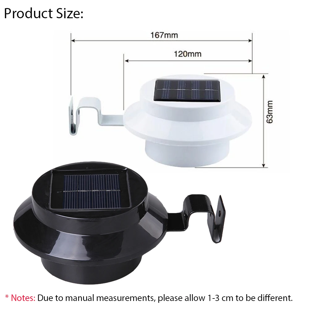 Водонепроницаемый светодиодный светильник на солнечной энергии для сада забора